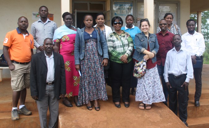 Me standing with the MPHL students as well as Ivan and his team. Ivan is the second man to my left standing on a lower step.